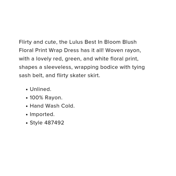 Lulus Best in Bloom Blush Floral Print Wrap Dress Size Large - Picture 12 of 13